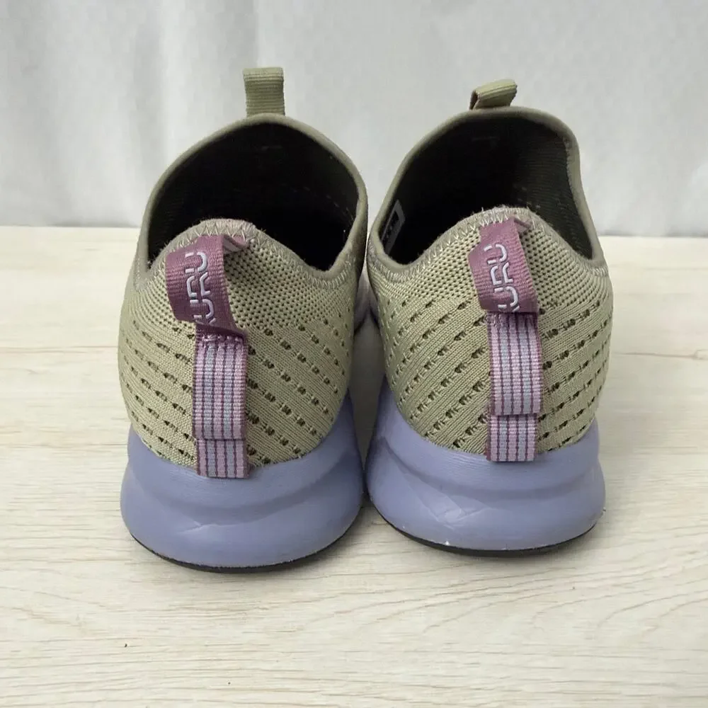 Kuru Atom Shoes Women's Size 11 M Slip On Sneakers in Desert Green Lilac